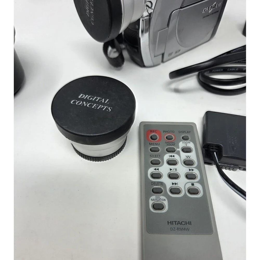 Hitachi DZ-BX35A DVD Camcorder Tested Working Bundle Remote Lenses Charger‎
